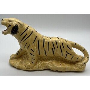 vintage mizzou striped tiger ceramic planter missouri